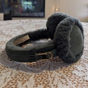 Ugg Green Plush Over Earmuffs with Shearling Comfort